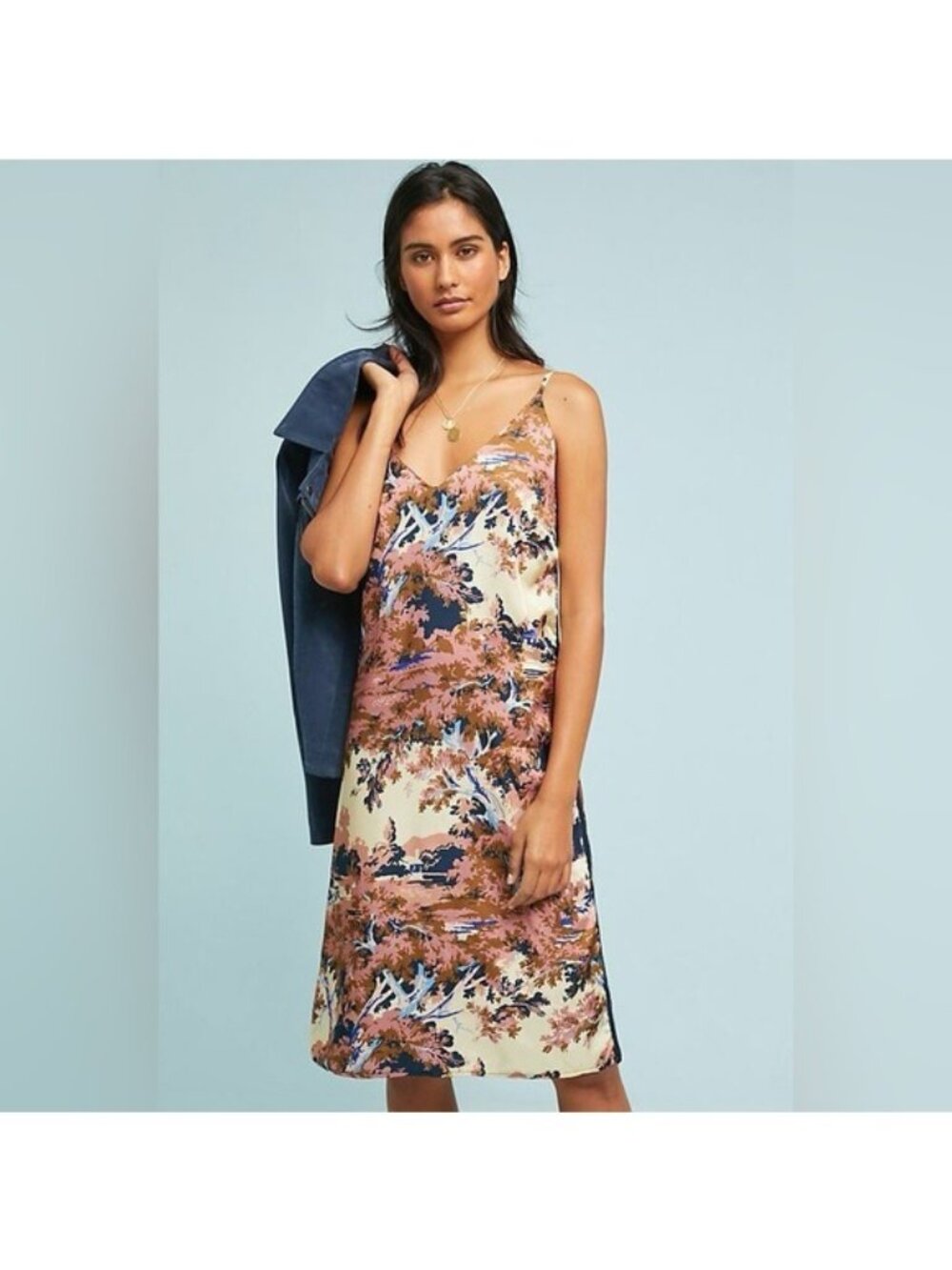 Ottod' Ame Palm Slip Dress midi length size 6